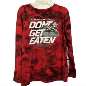 🌞2/15$ Red Tie-Dye Long Sleeve Kids Tee